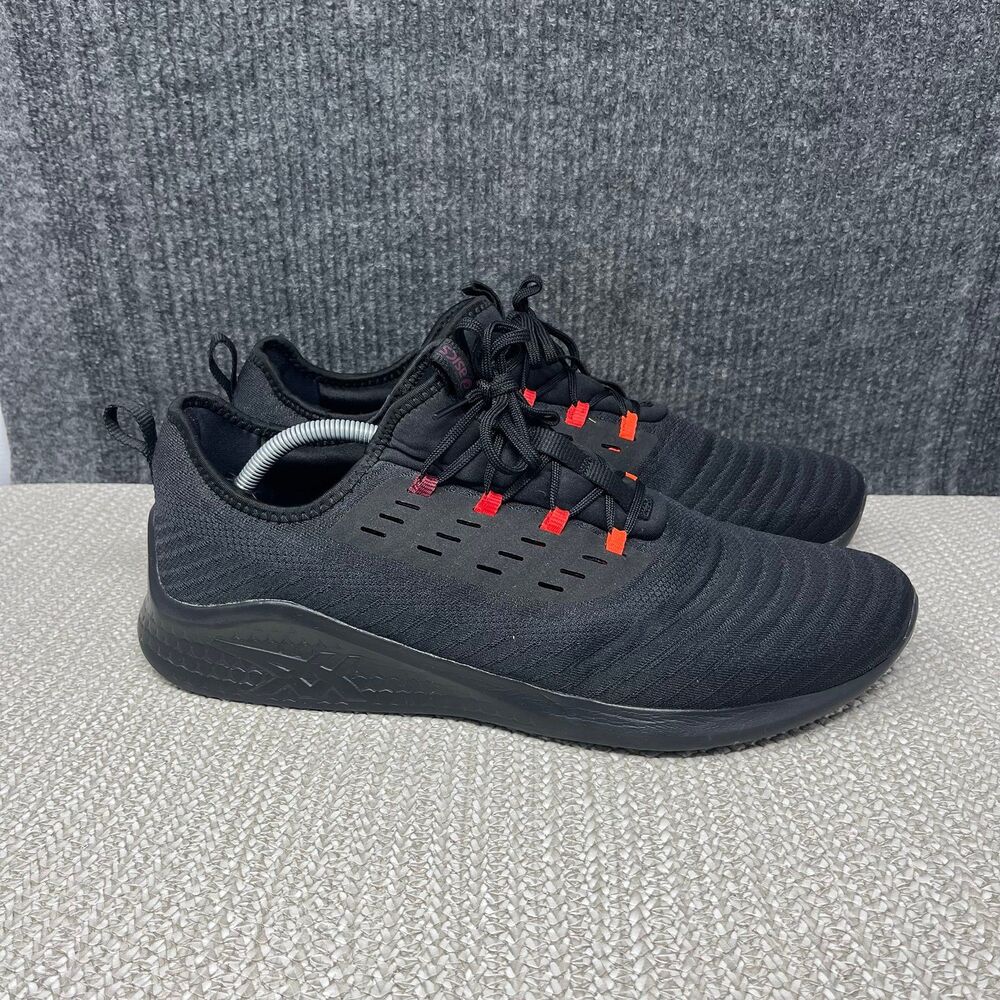 ASICS Fuzetora Twist Black Red Athletic Shoes Mens Size 14 US